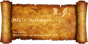 Mór Julianna névjegykártya
